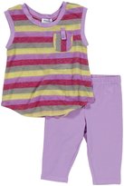 Thumbnail for your product : Splendid Wow Striped T-Shirt Set (Toddler/Kid)-Dark Pink-2T