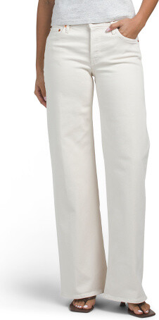 TJMAXX Mid Rise Wide Leg Jeans For Women, Cotton