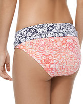 Thumbnail for your product : Tommy Bahama Floral-Print Ruched-Side Swim Bottom, Coral