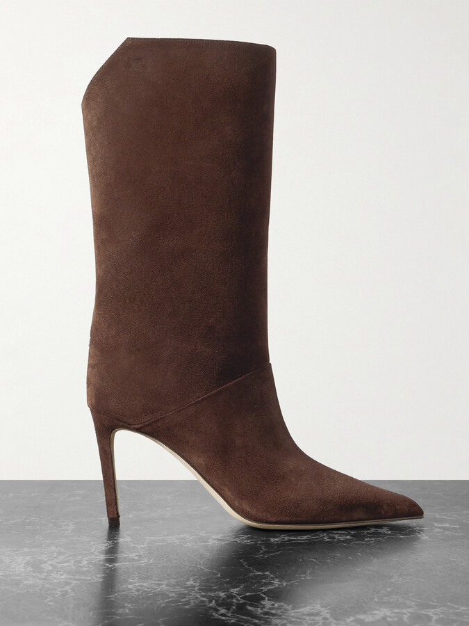 Jimmy Choo - Beren 85 Suede Boots - Brown