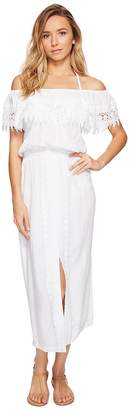 La Blanca Costa Brava Off the Shoulder Midi Dress Cover-Up