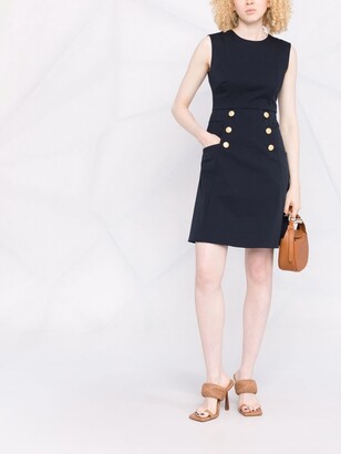 P.A.R.O.S.H. button detail A-line dress - ShopStyle