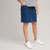 Thumbnail for your product : La Redoute Collections Organic Cotton Maternity Skirt In Denim