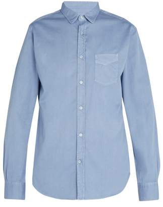 Officine Générale - Lipp Stitch Pigment Dyed Cotton Twill Shirt - Mens - Blue