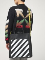 Thumbnail for your product : Off-White Diag Leather Tote Bag