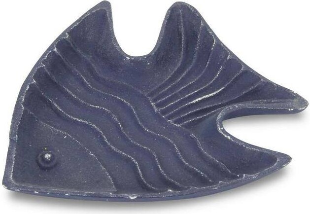 Blue Irregular Metal 7.5 in. Decorative Vanity Tray