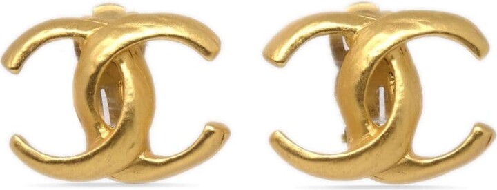 CHANEL Pre-Owned 1994 CC diamond-quilted clip-on Earrings - Farfetch