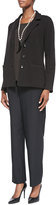 Thumbnail for your product : Eileen Fisher Notch-Collar Lambswool Jacket, Petite