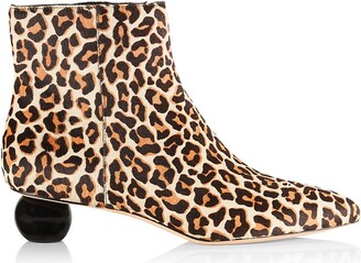 Kate Spade Sydney Leopard Print Calf Hair Ankle Boots