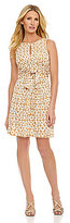 Thumbnail for your product : Maggy London Circle-Print Knotted Sheath Dress