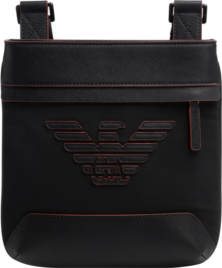 Giorgio Armani Men's Logo-Embossed Crossbody Bag - ShopStyle