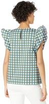 Thumbnail for your product : Kate Spade Plaid Flutter Top