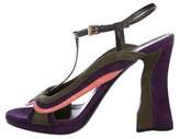 Thumbnail for your product : Prada Suede T-Strap Sandals w/ Tags