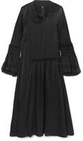 Comme des Garçons Comme des Garçons - Satin-jacquard Midi Dress - Black