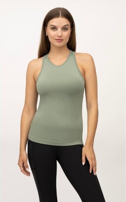 90 Degree by Reflex Women's Ribbed Seamless Full Length Tank Top