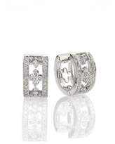 Thumbnail for your product : Kwiat Jasmine Diamond & 18K White Gold Huggie Hoop Earrings/0.65"