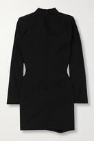 Thumbnail for your product : GAUGE81 Osaka Draped Wrap-effect Silk Mini Dress - Black