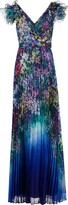 Thumbnail for your product : Marchesa Notte Floral-Print Pleated Gown