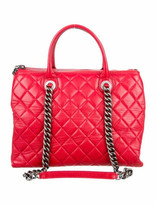 Thumbnail for your product : Chanel Quilted Zip Shopping Tote Red