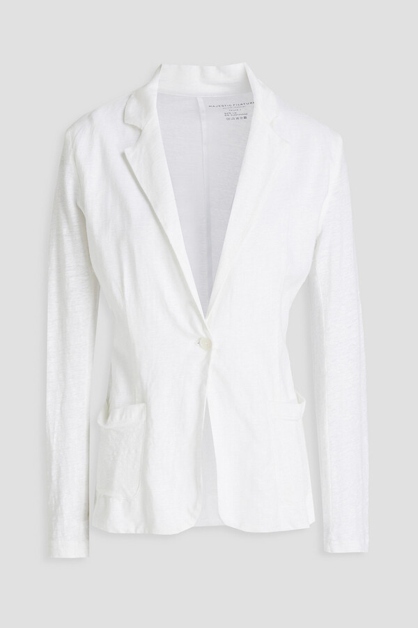 white linen blazer women