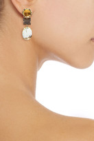 Thumbnail for your product : Bounkit 14-karat Gold-plated Quartz Earrings