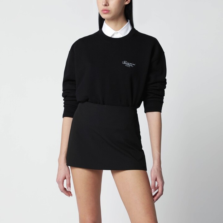 Givenchy Black brushed cotton sweatshirt with logo