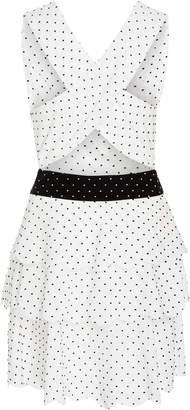 Marysia Swim Cross-Back Polka-Dot Cotton Mini Dress