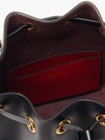 Thumbnail for your product : Valentino Garavani - V-logo Walk Leather Bucket Bag - Black