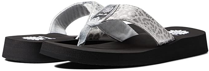 yellow box silver sandals