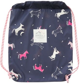 Joules Girls Horse Print Rubber Drawstring Bag