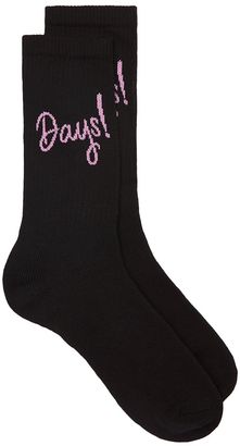Topman Black 'Days' Tube Socks