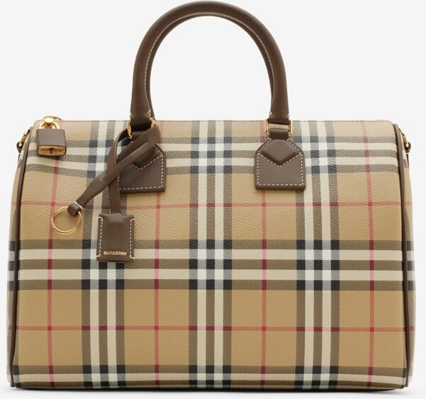 Burberry Medium Check Bowling Bag ShopStyle