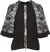 Thumbnail for your product : Elie Saab Lace-paneled silk top