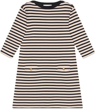 Gucci Striped wool dress with patch