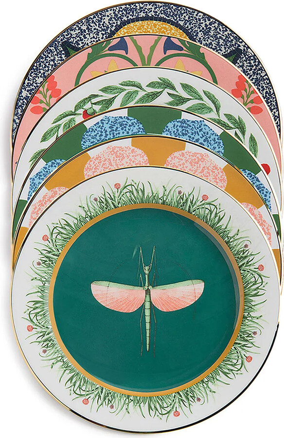 La DoubleJ Libellula dessert plate set of 6