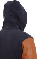 Thumbnail for your product : Michael Kors Leather Sleeve Hoodie