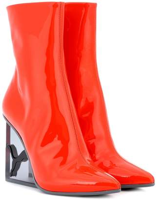 Rihanna Fenty By Patent leather ankle boots