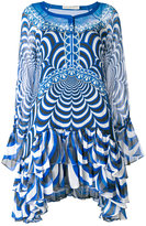 Thumbnail for your product : Mary Katrantzou ruffled semi-sheer asymmetric dress