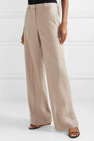 Thumbnail for your product : Theory Melange Wool Wide-leg Pants - Beige