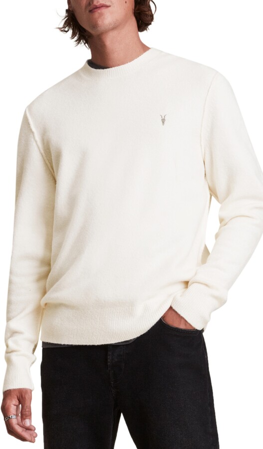 AllSaints Eamont Cotton Blend Crewneck Sweater - ShopStyle