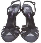 Thumbnail for your product : Ralph Lauren Purple Label Satin Slingback Strap Sandals