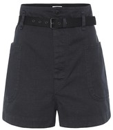 Thumbnail for your product : Etoile Isabel Marant Rike high-rise cotton-blend shorts