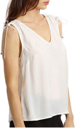 Bruised Poly Ruch Shoulder Top