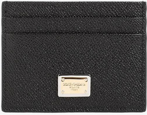 Dolce & Gabbana Logo-Plaque Leather Cardholder