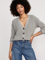 Thumbnail for your product : Old Navy Lightweight Cotton and Linen-Blend Shaker-Stitch Cardigan Sweater for Women