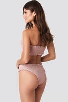 Thumbnail for your product : Gerda X NA-KD Frilled Smocked Bikini Bottom