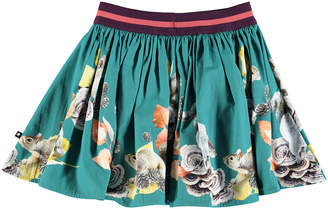 Brenda Woven Squirrel-Print Skirt, Size 2T-12