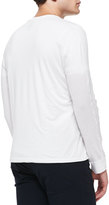 Thumbnail for your product : Vince Long-Sleeve Jersey Henley, White