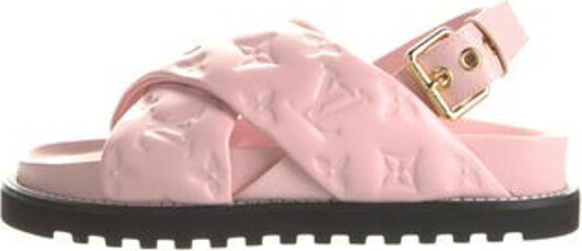 Louis Vuitton Multicolor Calf Hair Buckle Ankle Strap Sandals Size 38.5 Louis  Vuitton