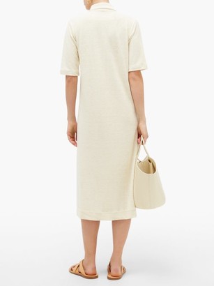 Jil Sander Point Collar Cotton-terry Shirt Dress - Ivory
